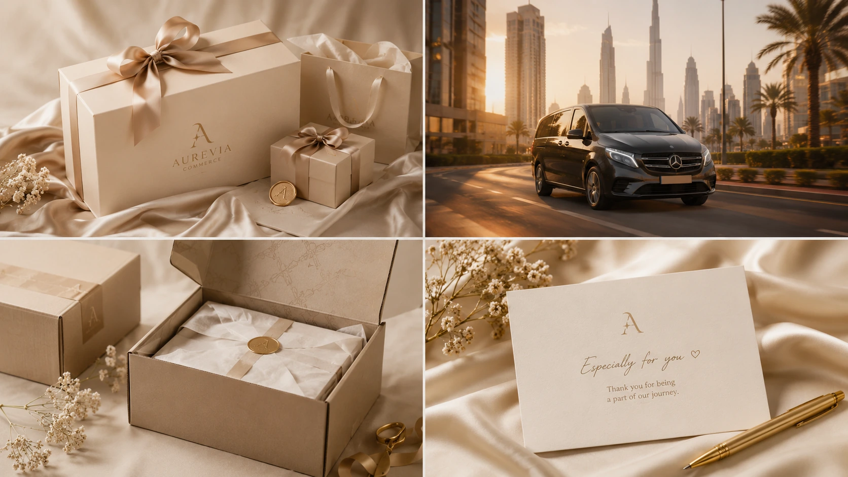 Aurevia luxury packaging and UAE delivery